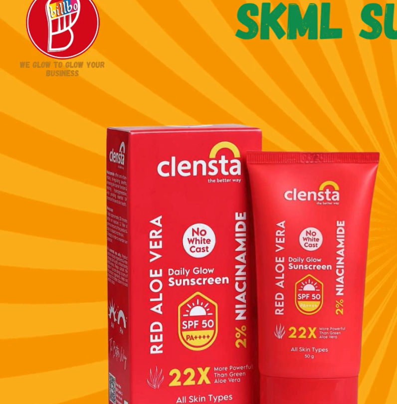 CLENSTA RED VERA MATTE SUNSCREEN - 50g 